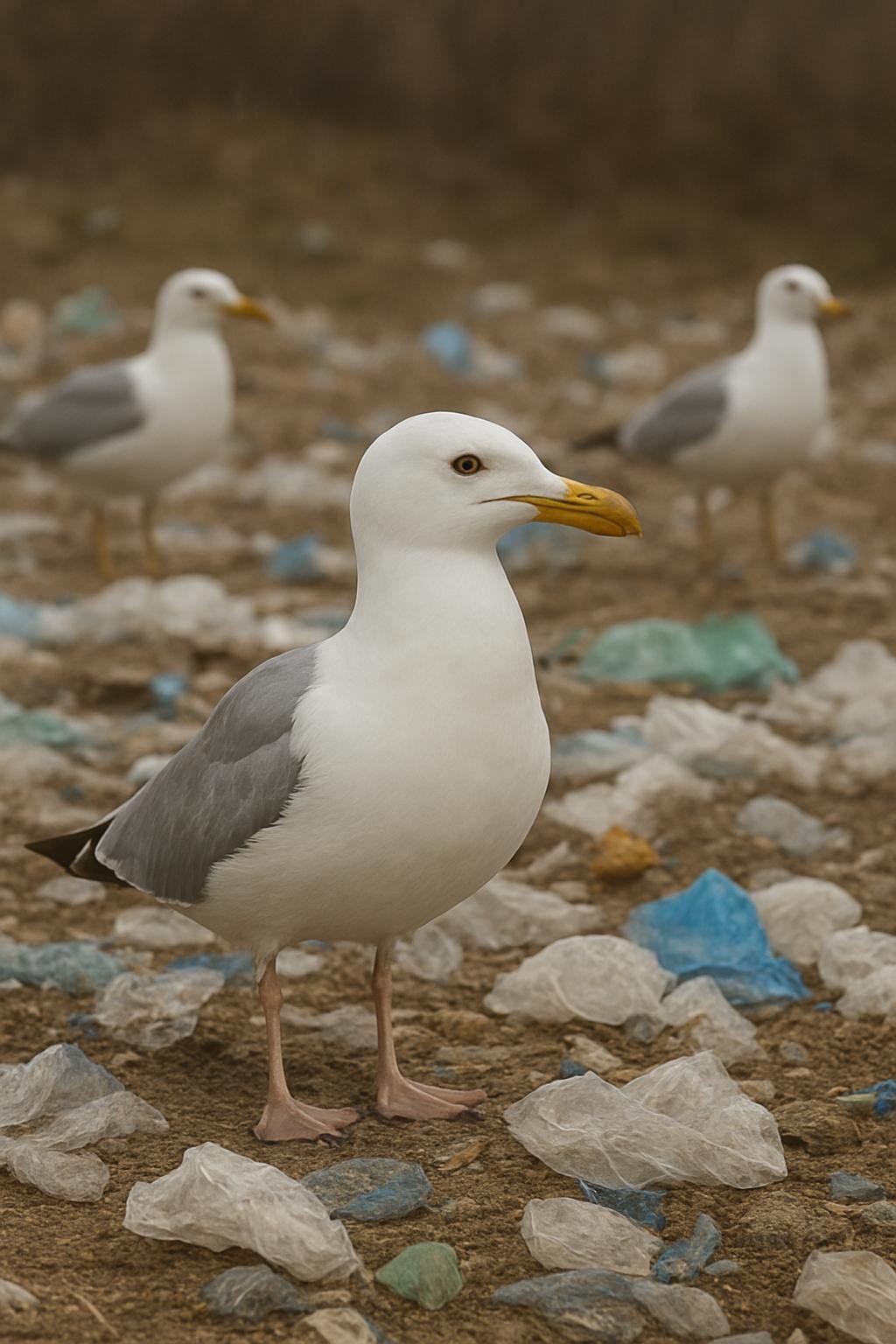 Imagem impactante mostrando a poluição por plásticos nos oceanos e seu efeito devastador na vida marinha
