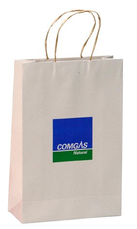 Processo de customização de sacolas com logomarca na fábrica Gazoni Embalagens mostrando a aplicação precisa de marcas e logos em sacolas de papel de alta qualidade