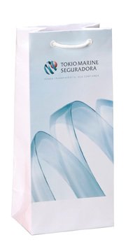 Sacolas de papel com logo personalizado da Gazoni Embalagens, mostrando diferentes exemplos de branding empresarial, identidade visual impactante e design profissional
